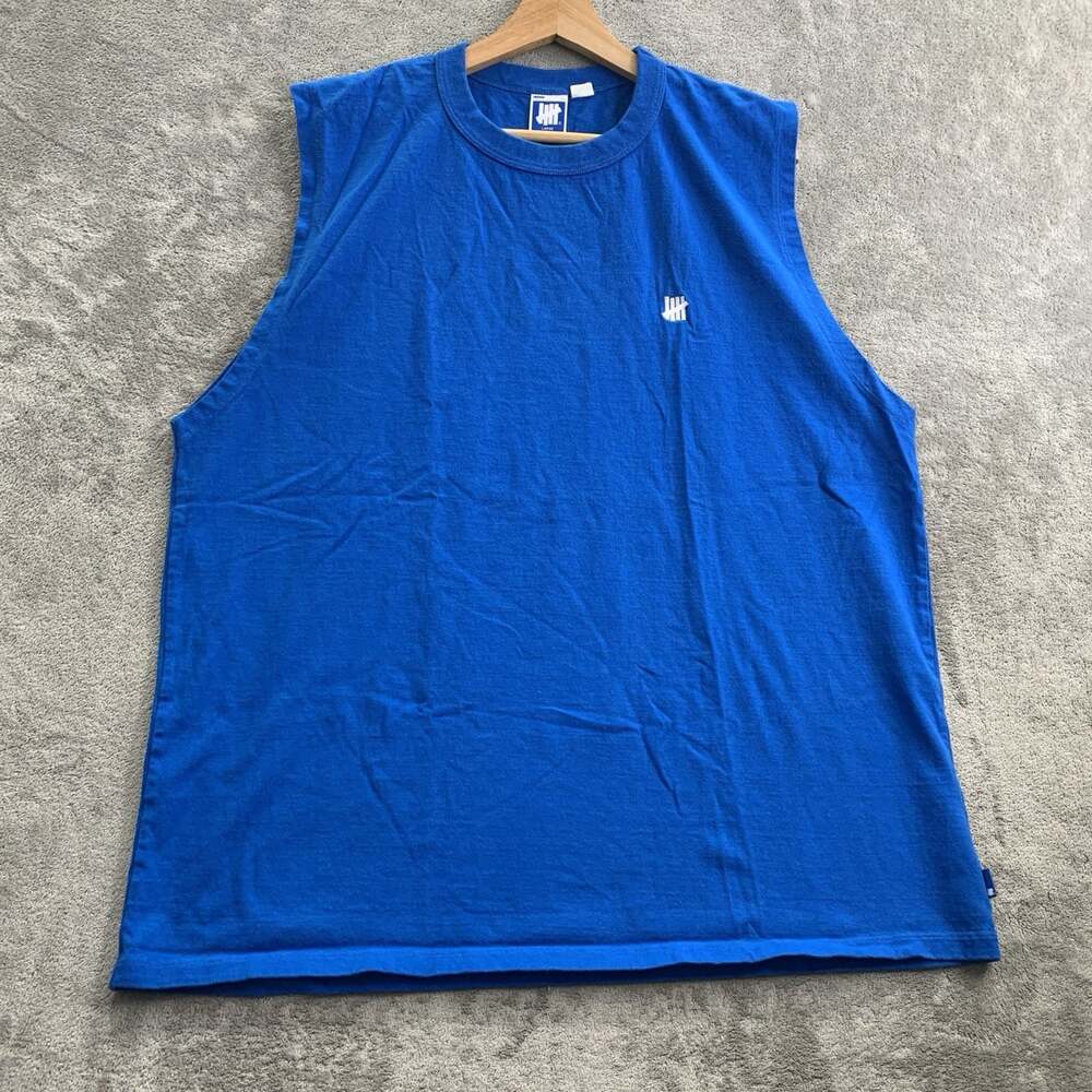 Undefeated Shirt Men’s Large Blue Sleeveless Muscle Streetwear Logo Tee